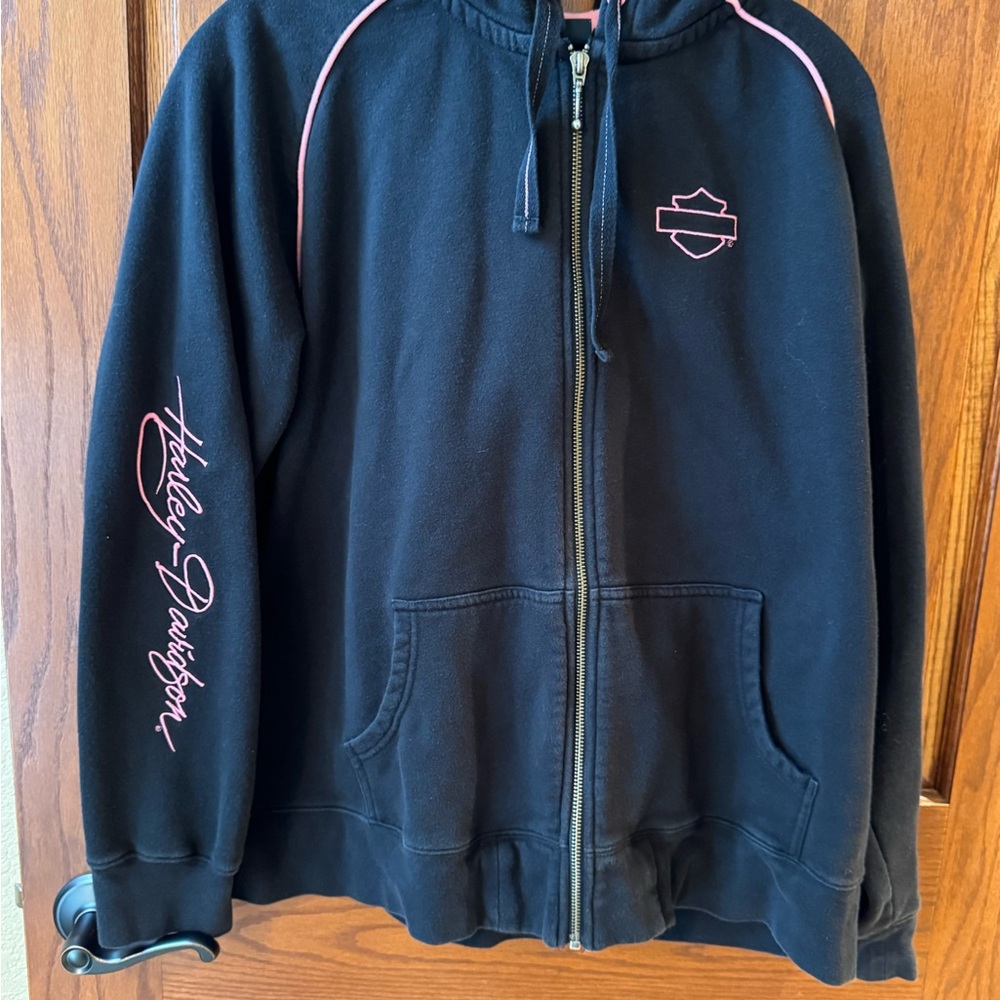 Harley-Davidson Kids Black Jacket with Pink Details